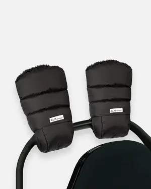 7 AM Black Plush Warmmuffs