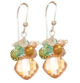 Abby Soft Pastels Cluster Earrings