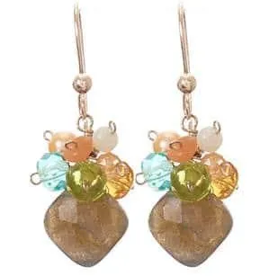 Abby Soft Pastels Cluster Earrings