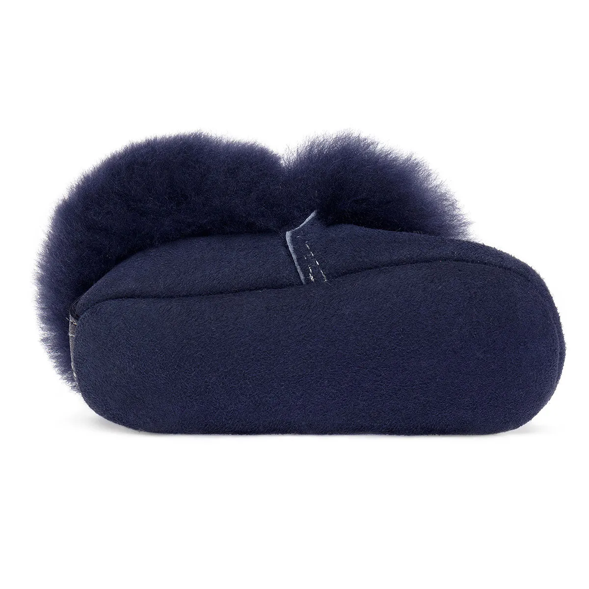 Barra Hand-Stitched Sheepskin Baby Booties - Navy