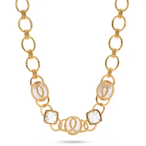 Blandine Chain Necklace with Clear Quartz