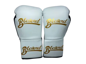 Blegend Boxing Gloves BGL221 Lace Up White Black