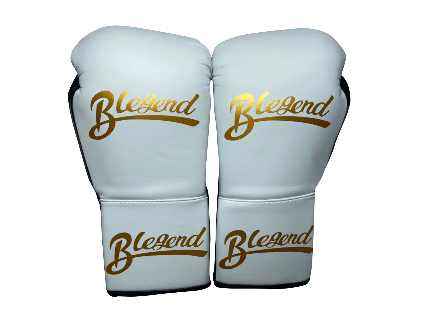 Blegend Boxing Gloves BGL221 Lace Up White Black