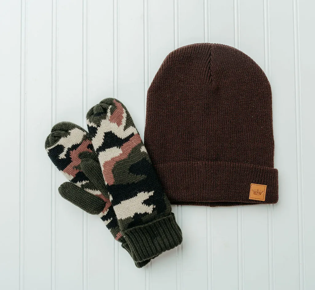 Brown // Cat Nap Fleece Lined Beanie