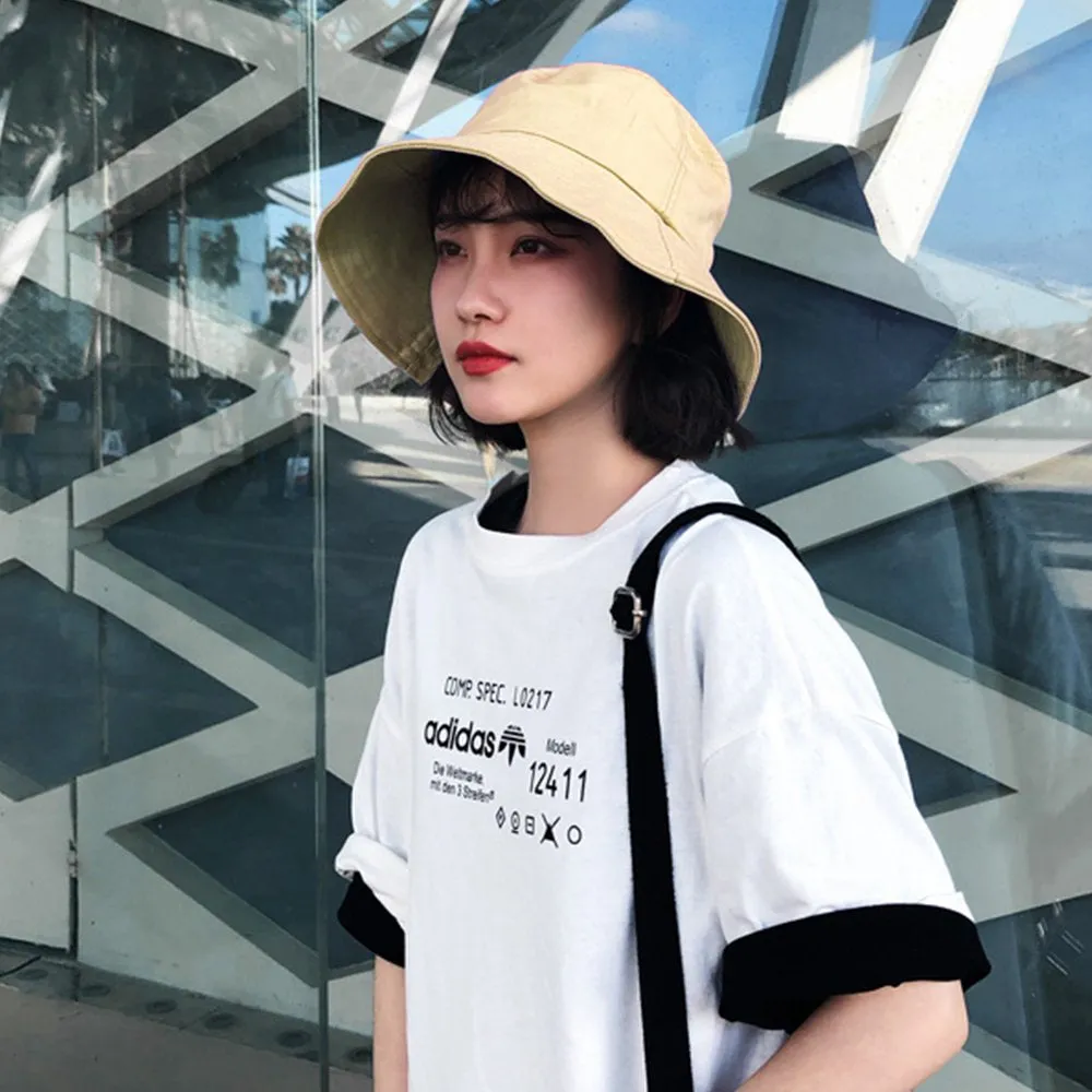 Bucket Hat, Summer Travel Beach Sun Hat, Bucket Hat for Women Men Cotton Unisex Foldable Fisherman Hat Outdoor Cap, Khaki