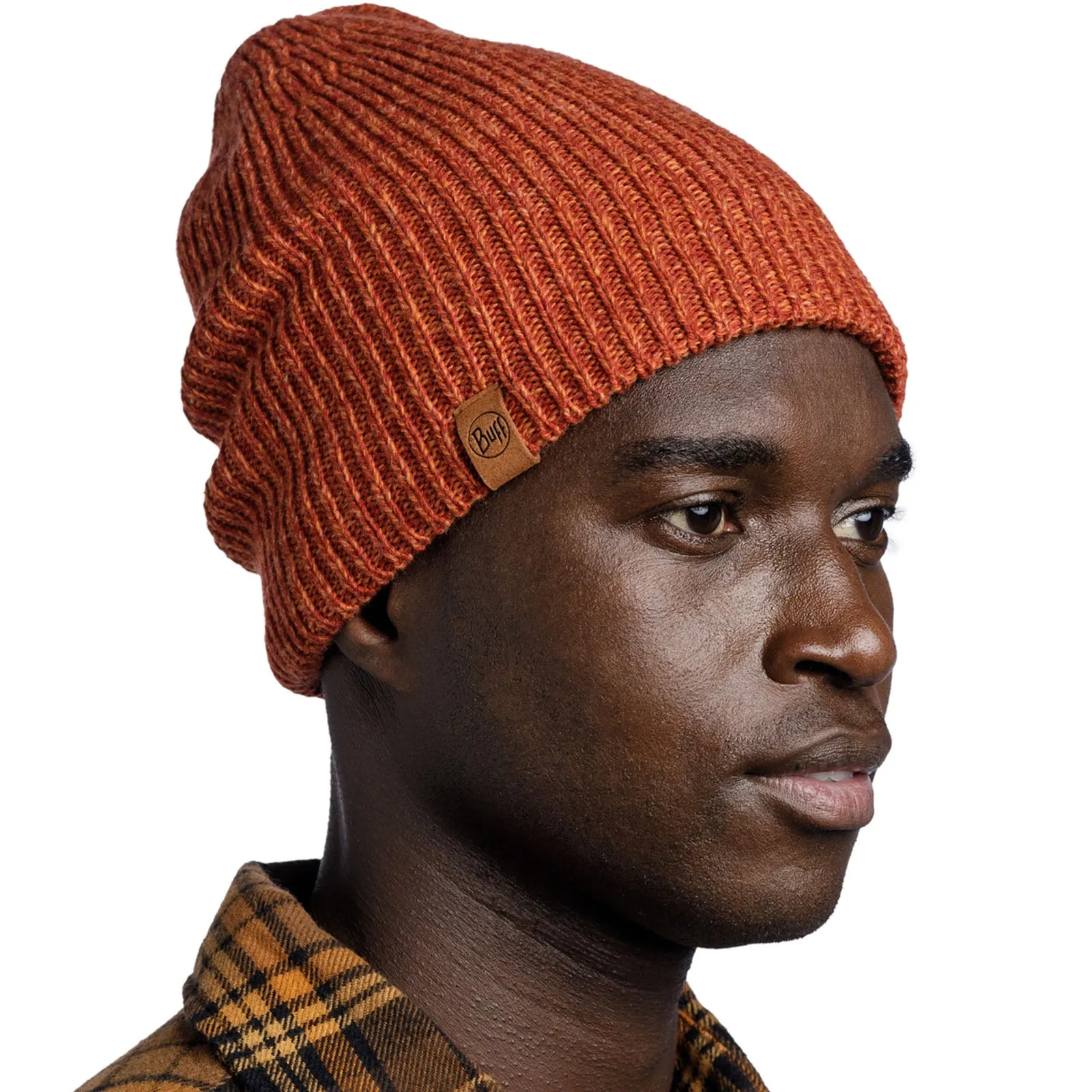 Buff Unisex Knitted Fleece Lined Beanie Hat - Cinnamon