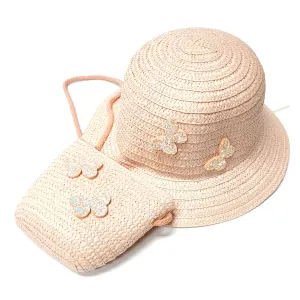 Childrens Butterfly Hat and Matching Shoulder Bag