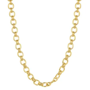 Chunky Double Cable Chain Necklace Gold