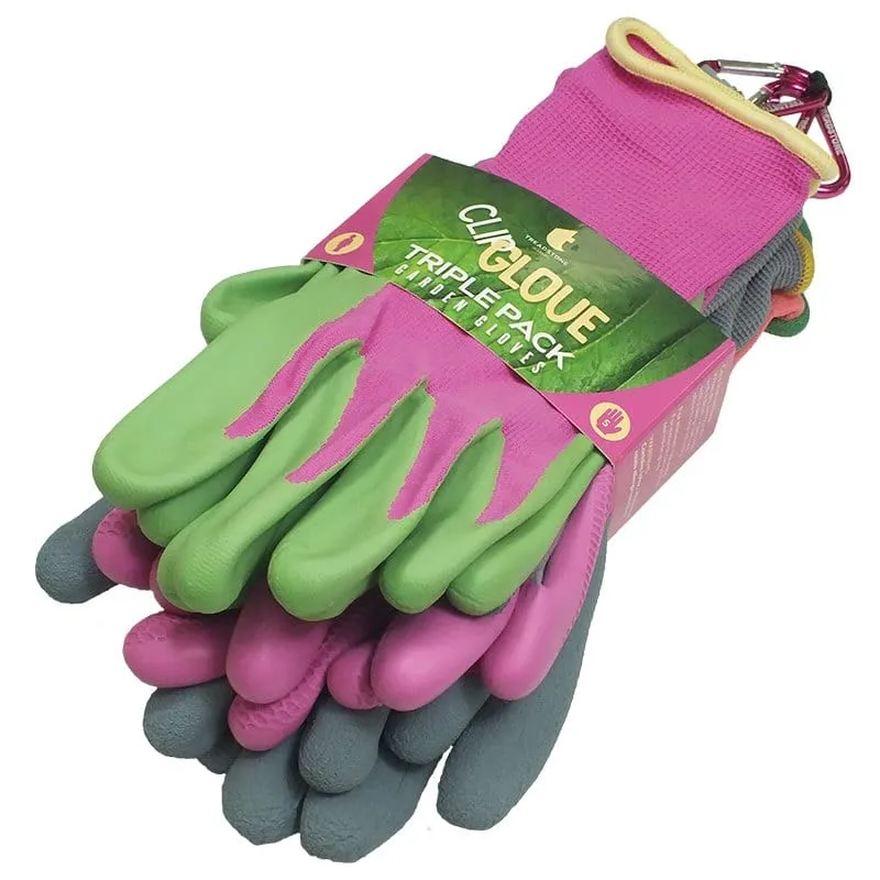 ClipGlove Triple Pack Gloves (Female Medium)