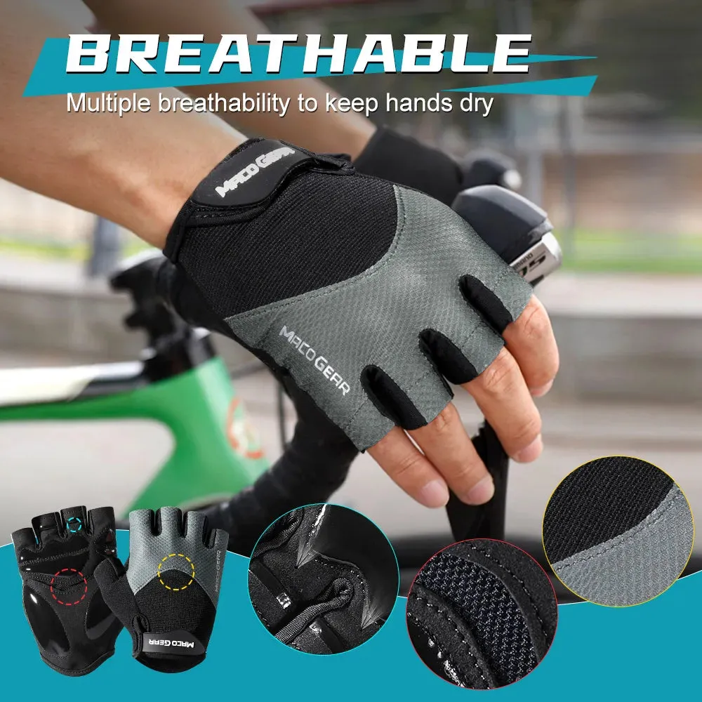 Cycling Half Finger Gloves Sports MTB Road Bike Running Anti-shock Anti-Slip Fitness Gym Riding Bicycle Glove Summer Men Women