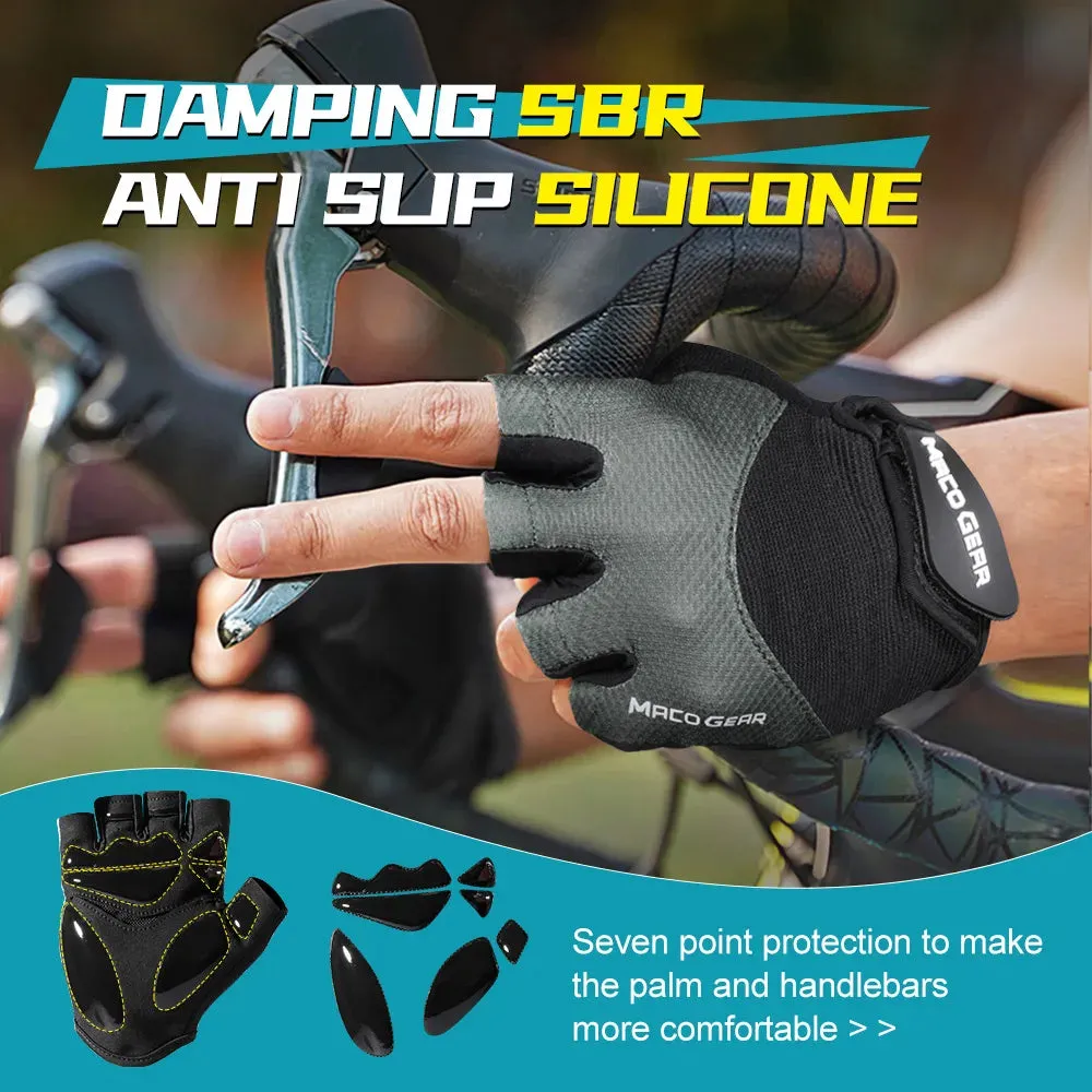 Cycling Half Finger Gloves Sports MTB Road Bike Running Anti-shock Anti-Slip Fitness Gym Riding Bicycle Glove Summer Men Women