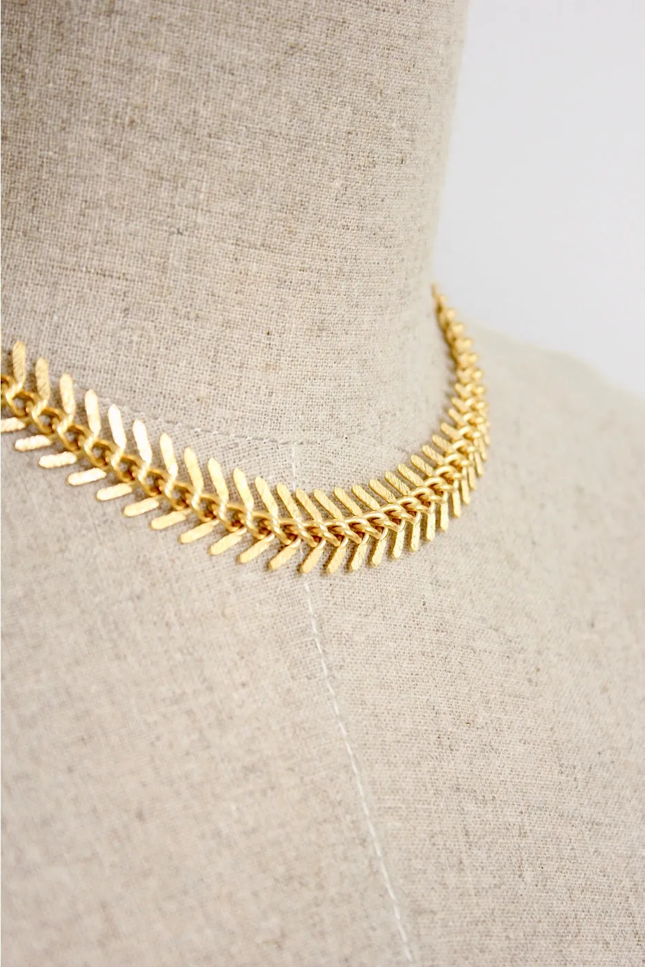 David Aubrey Fishbone Chain Necklace