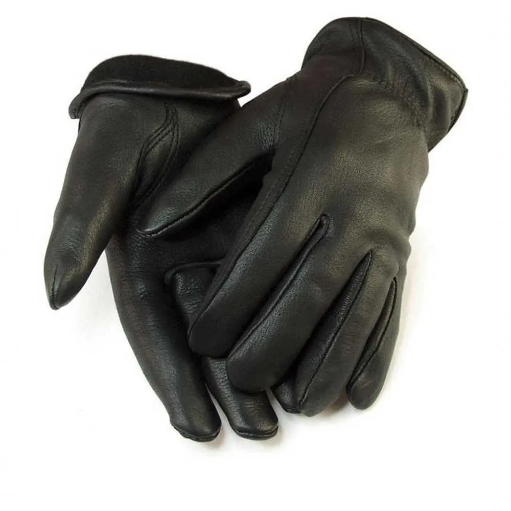 Deerskin Gloves without Lining – Black