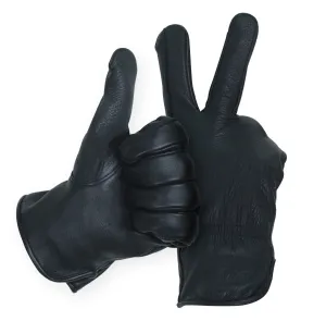 Deerskin Gloves without Lining – Black