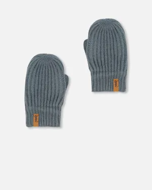 Deux par Deux Kid's Knitted Mittens Hunter Green