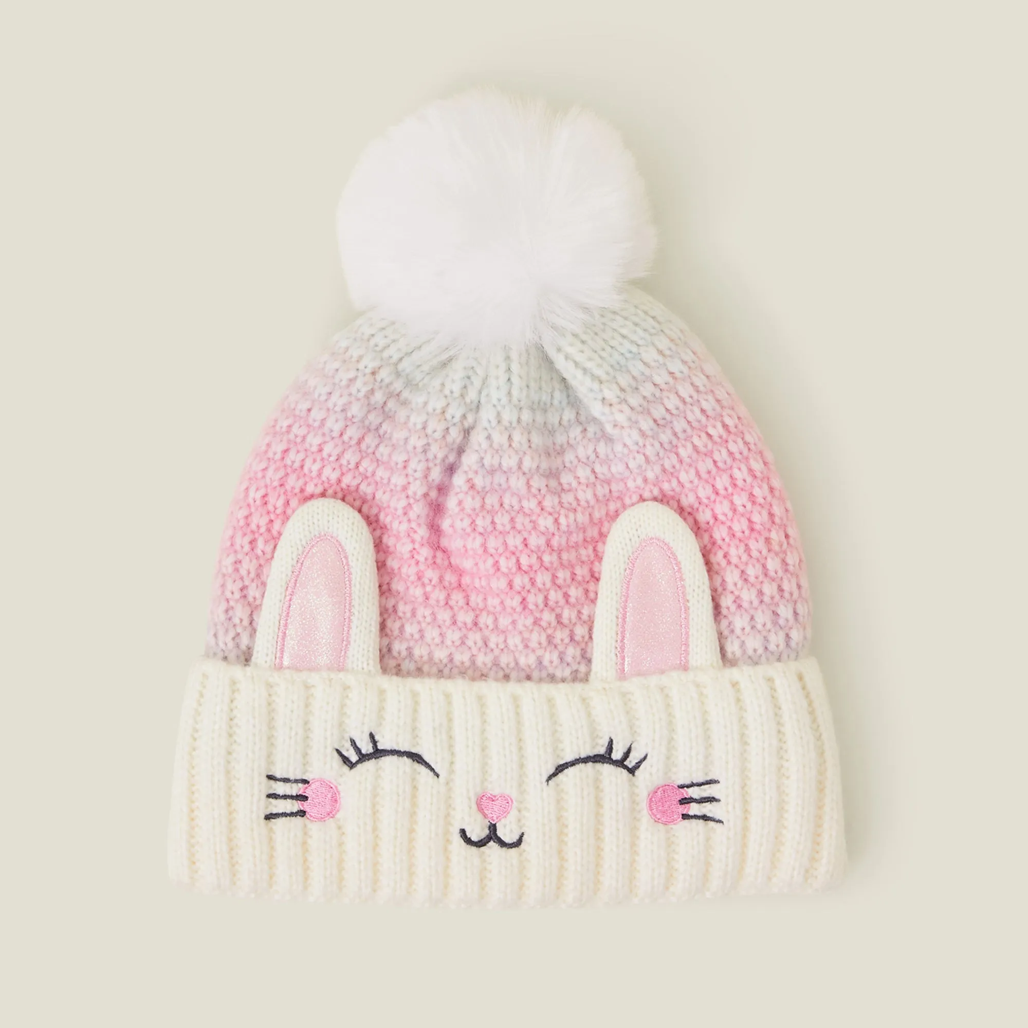 Faux Fur Ombre Bunny Hat - 3-6 years