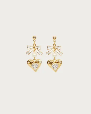 Heart Bowtie Earrings