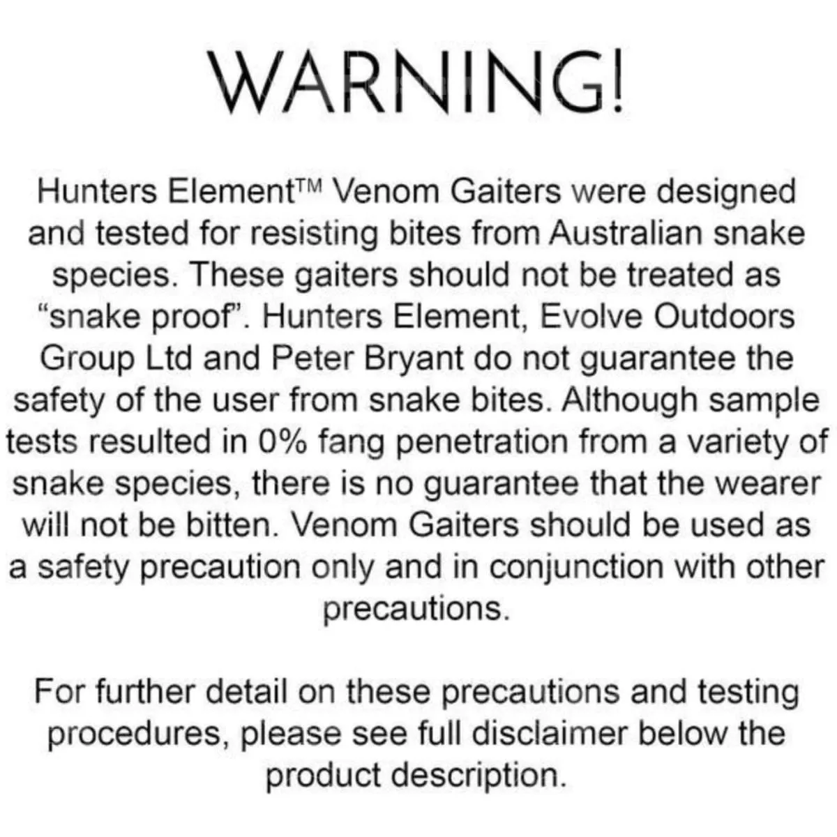 Hunters Element Venom Gaiter V2