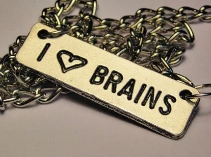 I Love Brains Statement Platform Necklace