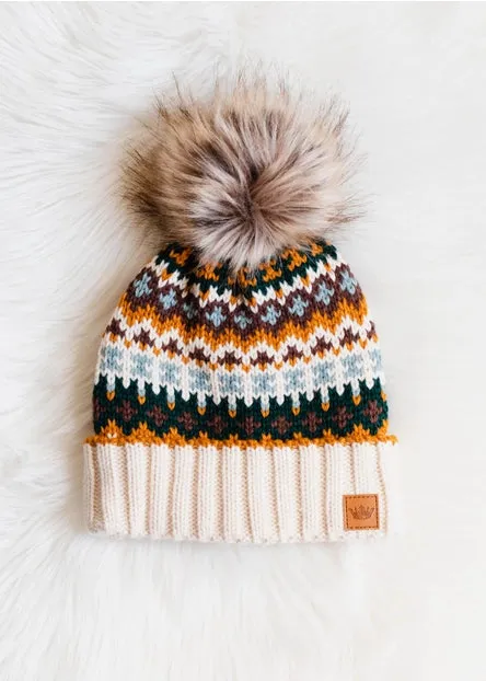 Idaho Patterned Pom Hat