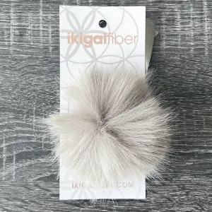 Ikigai Fiber Faux Luxe Pom Poms - Med Lux Grey