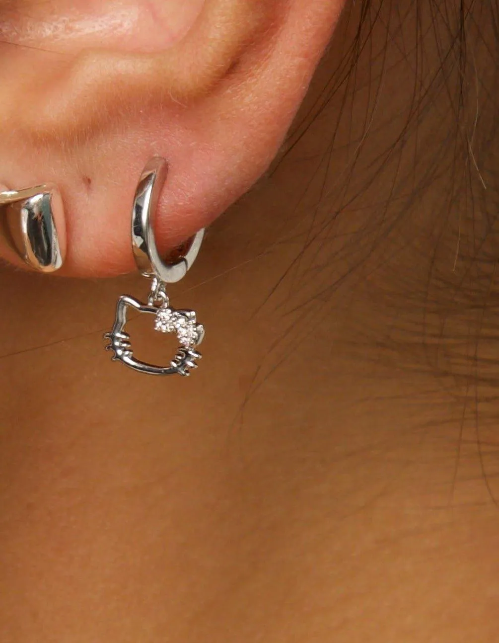 Kitty Hoop Earrings