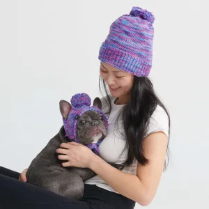 Knit Matching Human Pom Hats