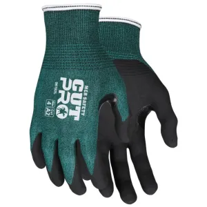 MCR Safety Cut Pro 96782 18 Gauge Hypermax Shell, Nitrile Foam Coated Work Gloves, Green, 1 Pair