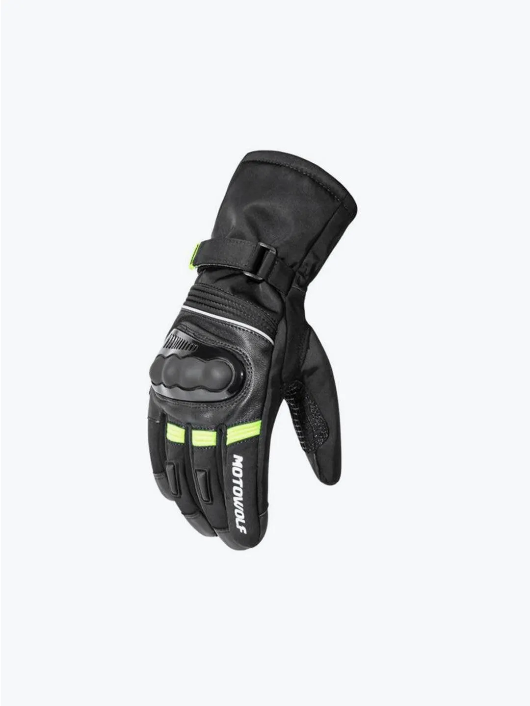 Motowolf Gloves Black Green 0318