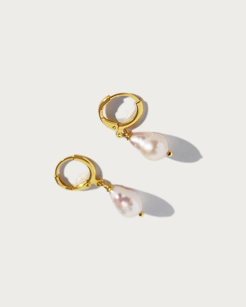 Pearl Hoop Earrings