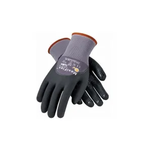 PIP ATG 34-845 MaxiFlex Endurance Gloves Dotted Palms 3/4 Coat Nitrile Micro Foam, Gray, 1 Pair