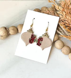 Polymer Clay Earrings - Floral Ornament