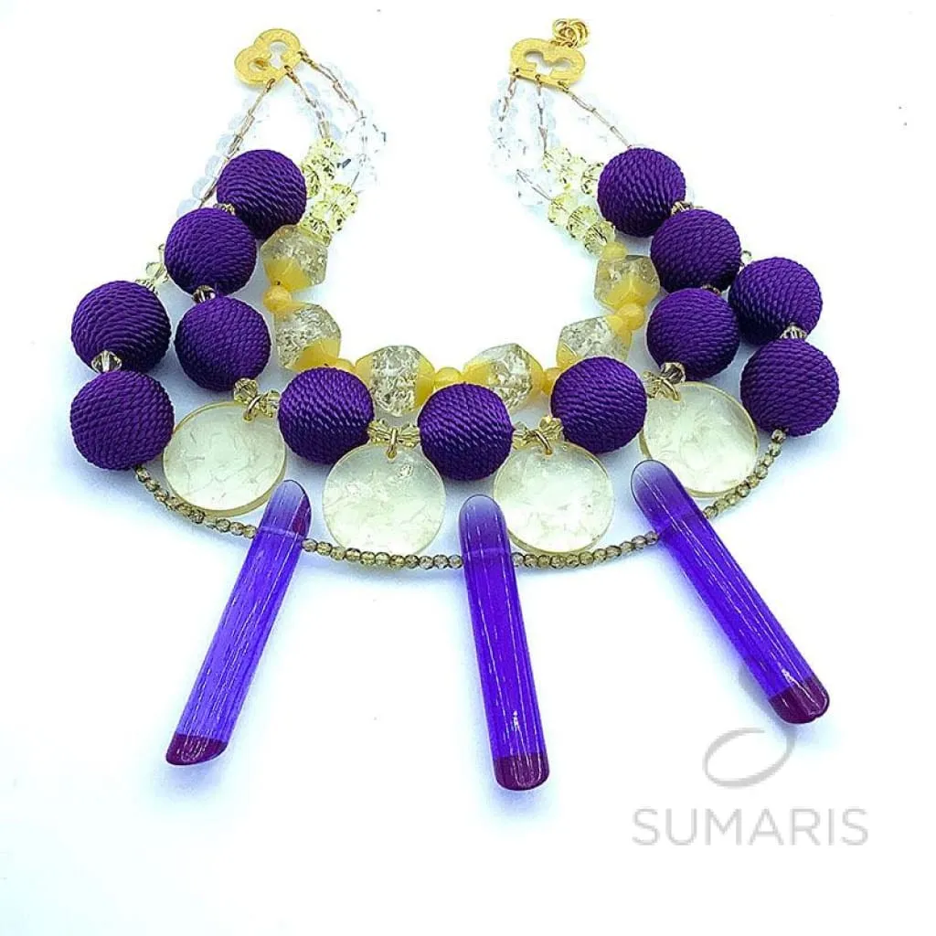 PURPLE PROSE STATEMENT NECKLACE