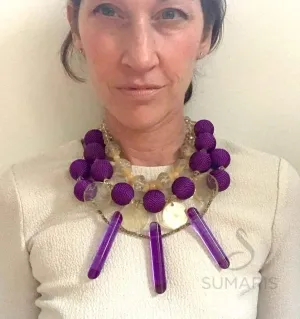 PURPLE PROSE STATEMENT NECKLACE