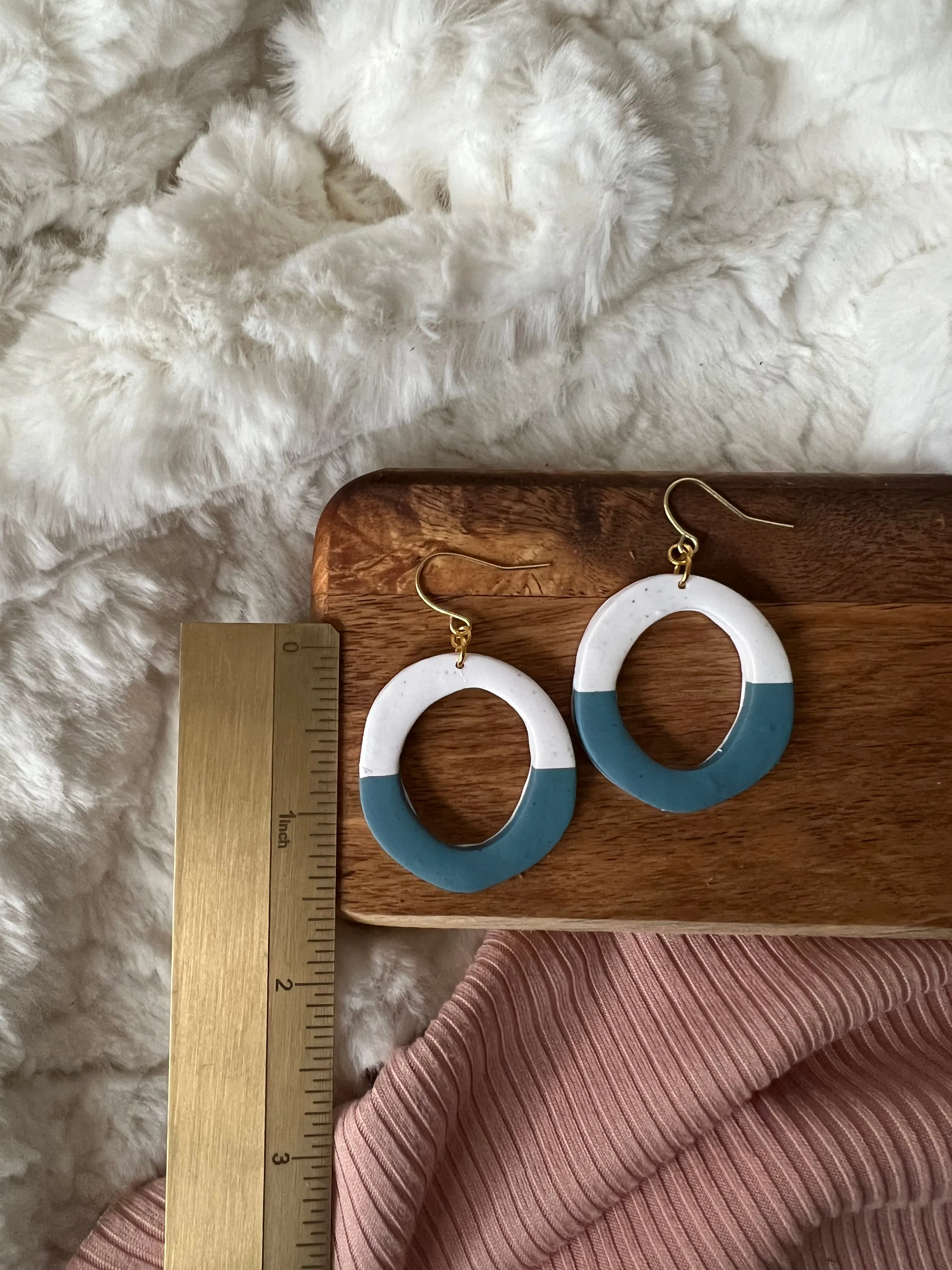 Rachel Sandstone Hoop Earrings