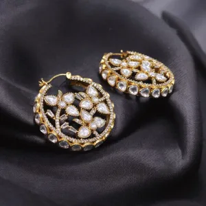 Rajsthani Crafted Floral Bali Earrings For Festive Seasons