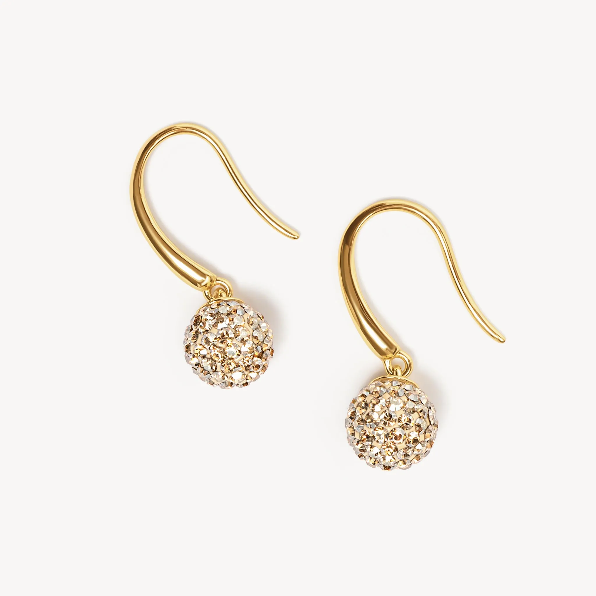 Soft Gold Sparkle Drop Earrings