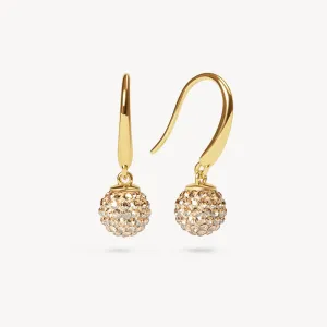 Soft Gold Sparkle Drop Earrings