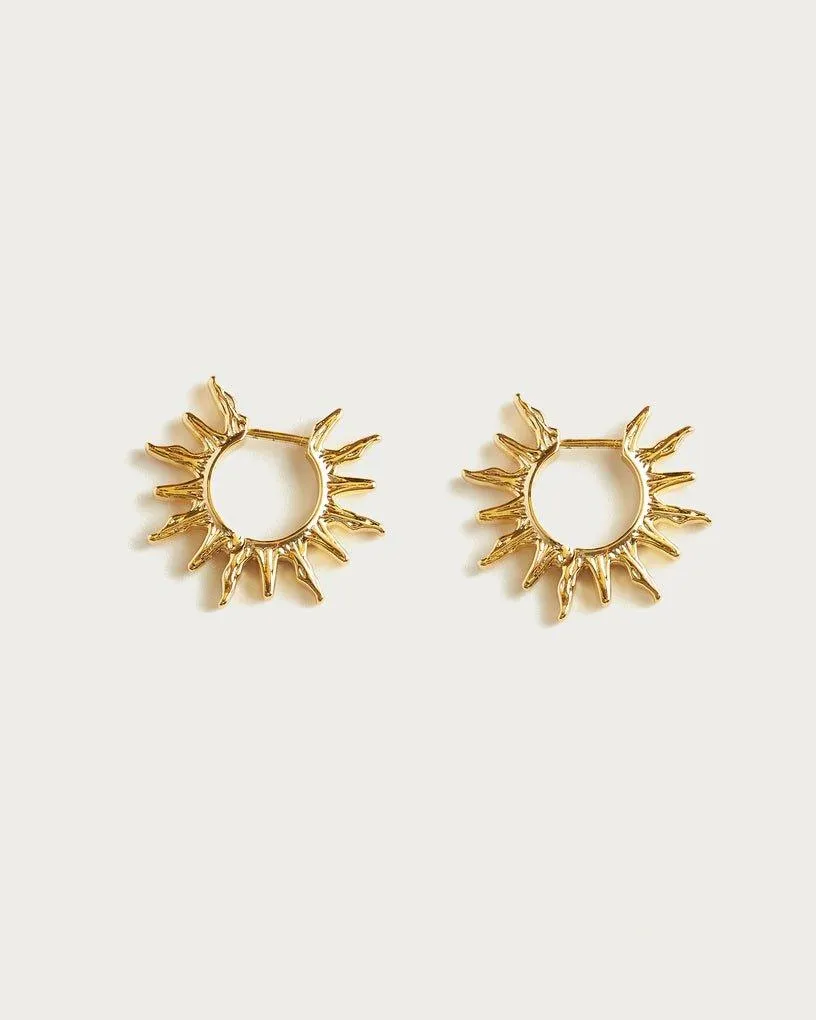 Sun Hoop Earrings