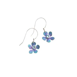 Turquoise Petite Plumeria Drop Earrings