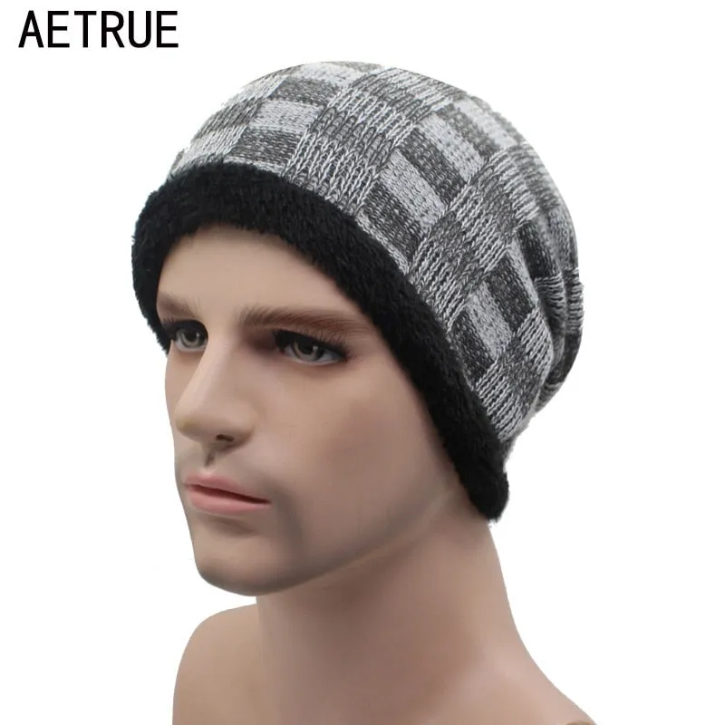 Winter Beanie Hat Men Women Bonnet Caps Warm Baggy Mask Brand Cap Skullies Beanies Mens Knitted Hat