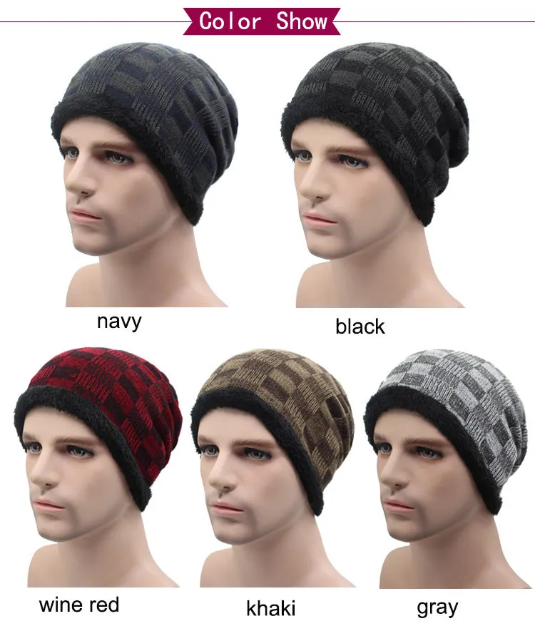 Winter Beanie Hat Men Women Bonnet Caps Warm Baggy Mask Brand Cap Skullies Beanies Mens Knitted Hat