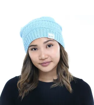 Winter Hat | Satin Lined | Natural Hair | Light Blue Beanie