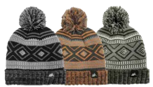 Winter-Hats Boys Fleece Lined Fairisle Cuff Pom Hat, 7-16