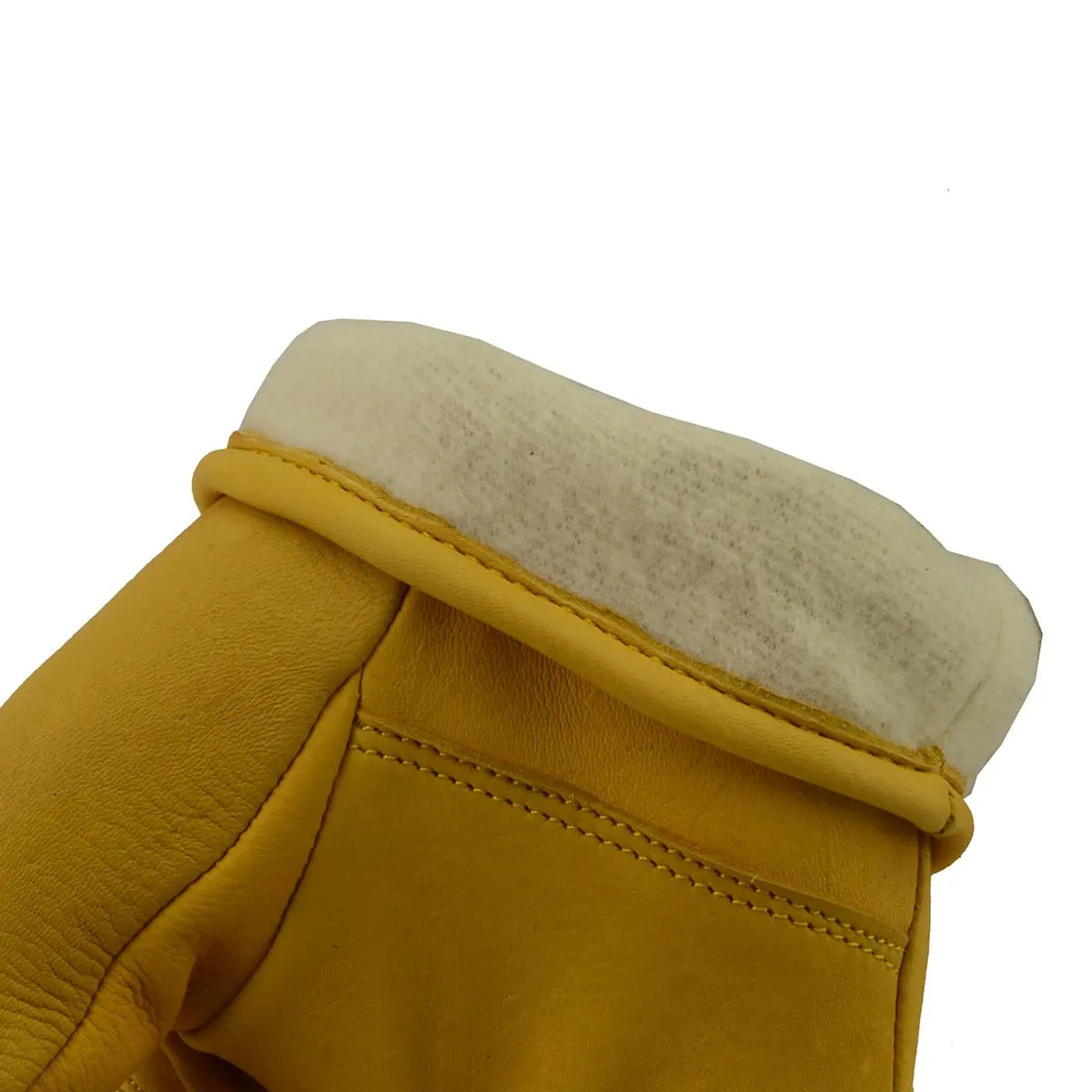 Xelement XG37545 Men's Yellow Lined Full Grain Deerskin Gloves